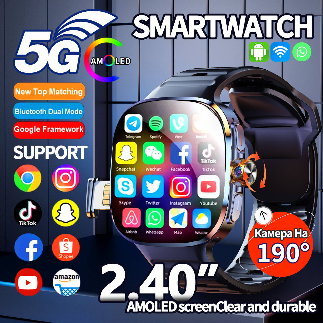 Smartwatch Id - Original M99 Smart Watch Android 4G/5G