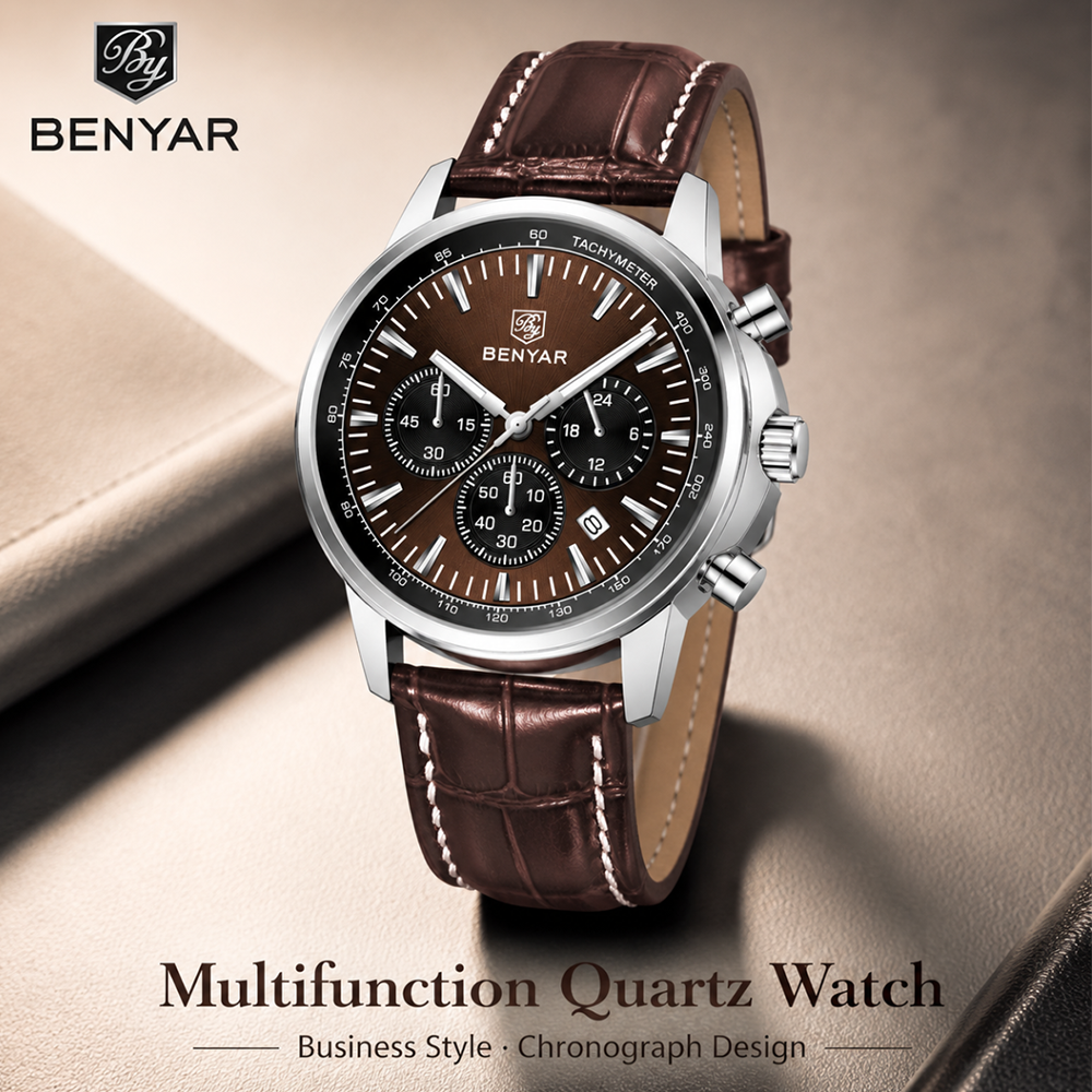 Accessories With Watch - BENYAR Top brand multifunctional men's chronograph