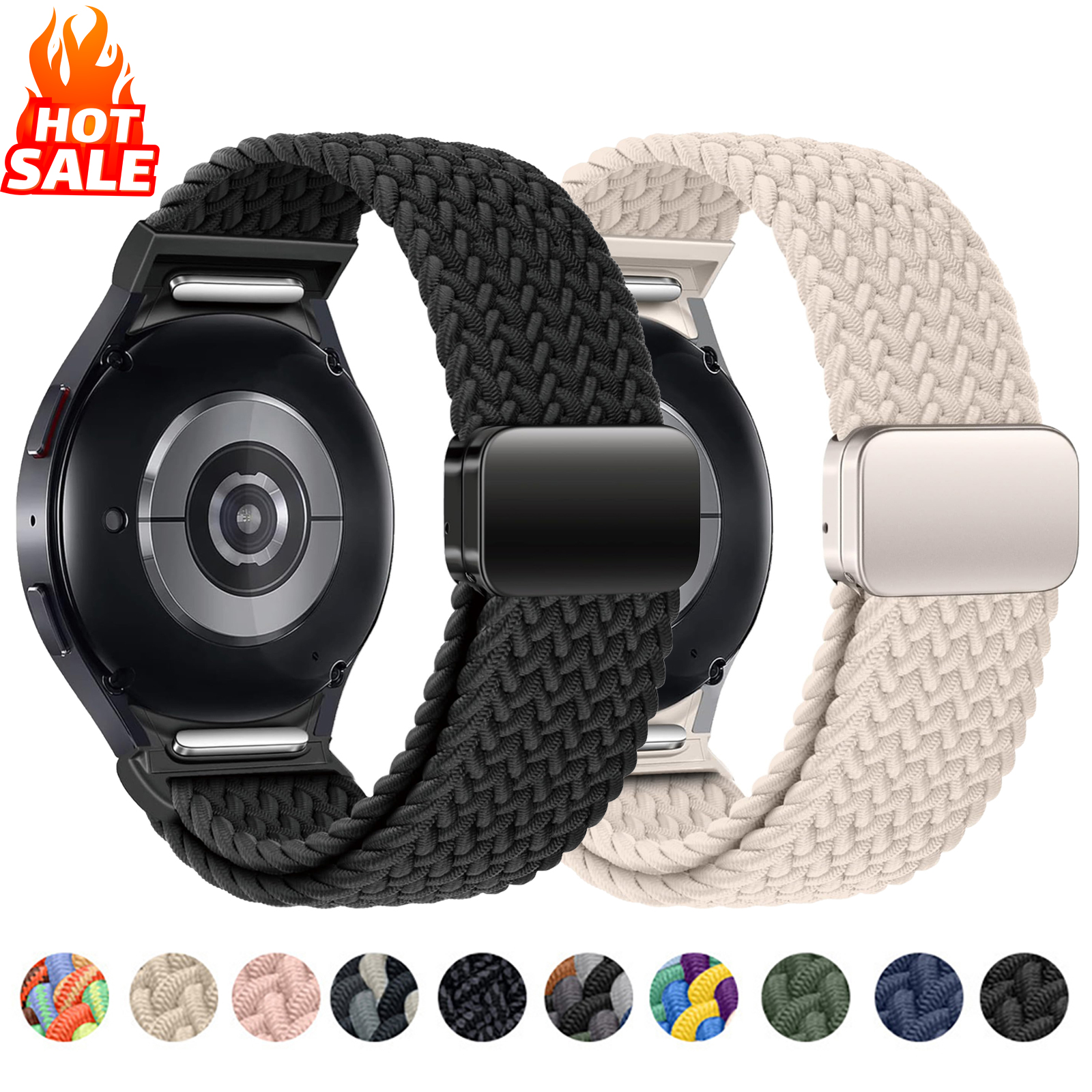 Solo Loop Strap - No Gaps Braided Band For Samsung