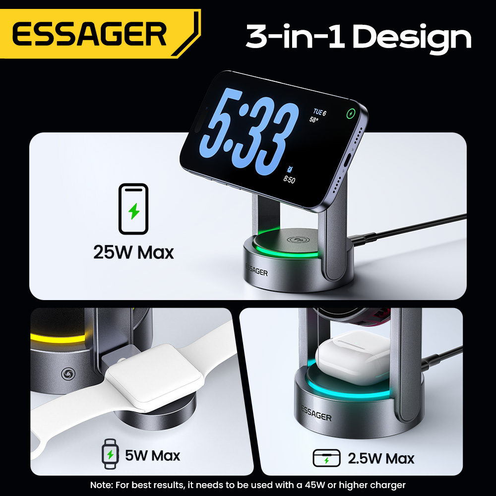 Essager 3 in 1 Magnetic Wirele – Smartwatch Ac Bewertung und Preis