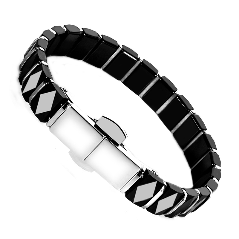 White Black Men Health Bracele – Ceramic Link Bracelet Bewertung und Preis