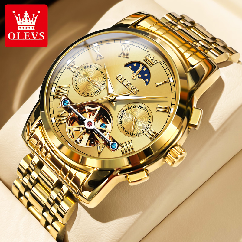 OLEVS 6617 Men's Classic Mecha – Leather Classic Strap Bewertung und Preis