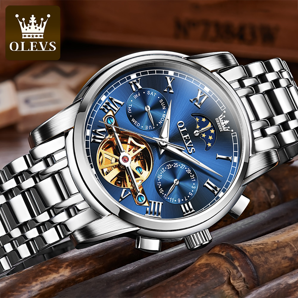 OLEVS 6617 Men's Classic Mecha – Leather Classic Strap Bewertung und Preis