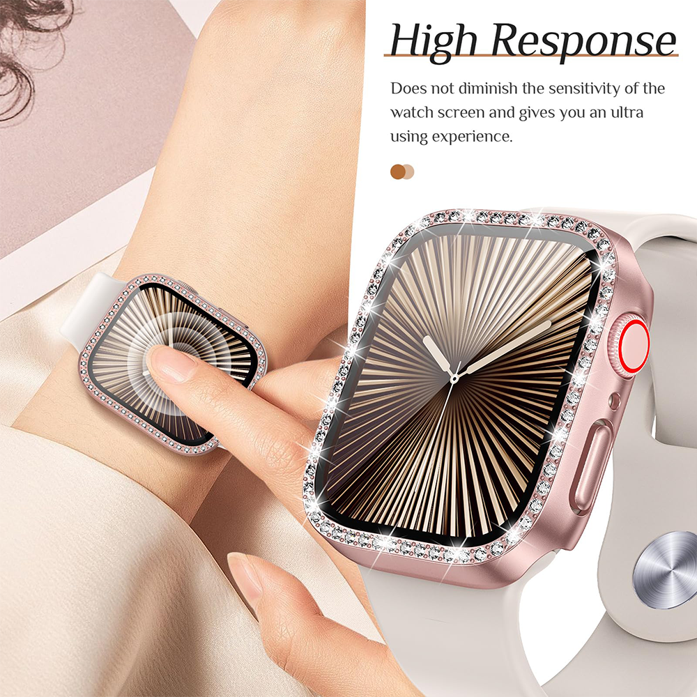 Diamond Case+Glass For Apple w – Smartwatch Band Accessories Bewertung und Preis