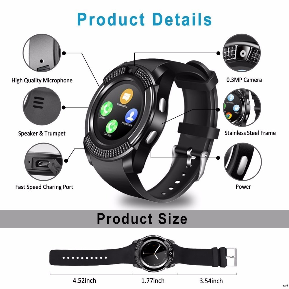 Bluetooth V8 Smart Watch Sport – Smartwatch Id Bewertung und Preis