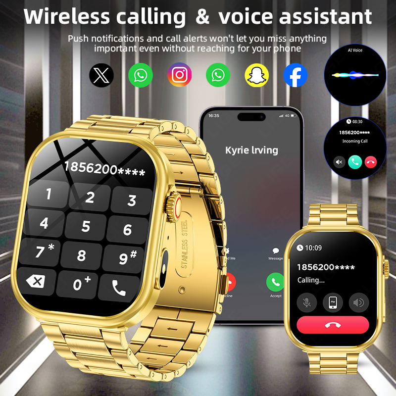 New Golden Smart Watch Bluetoo – Smartwatch Id Bewertung und Preis