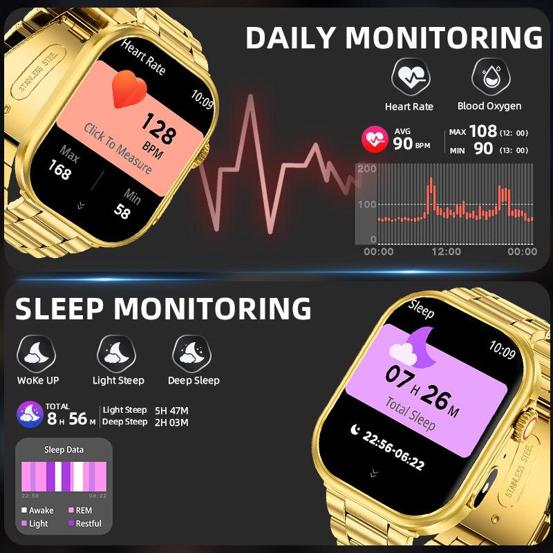 New Golden Smart Watch Bluetoo – Smartwatch Id Bewertung und Preis