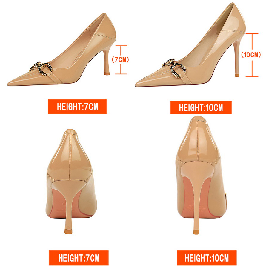 Luxury Women Pumps Metal belt  – Leather Classic Strap Bewertung und Preis