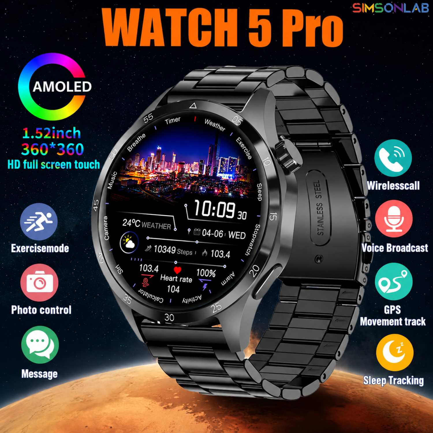 2026 Watch 5 Pro GPS Track Com – Smartwatch Custom Bewertung und Preis