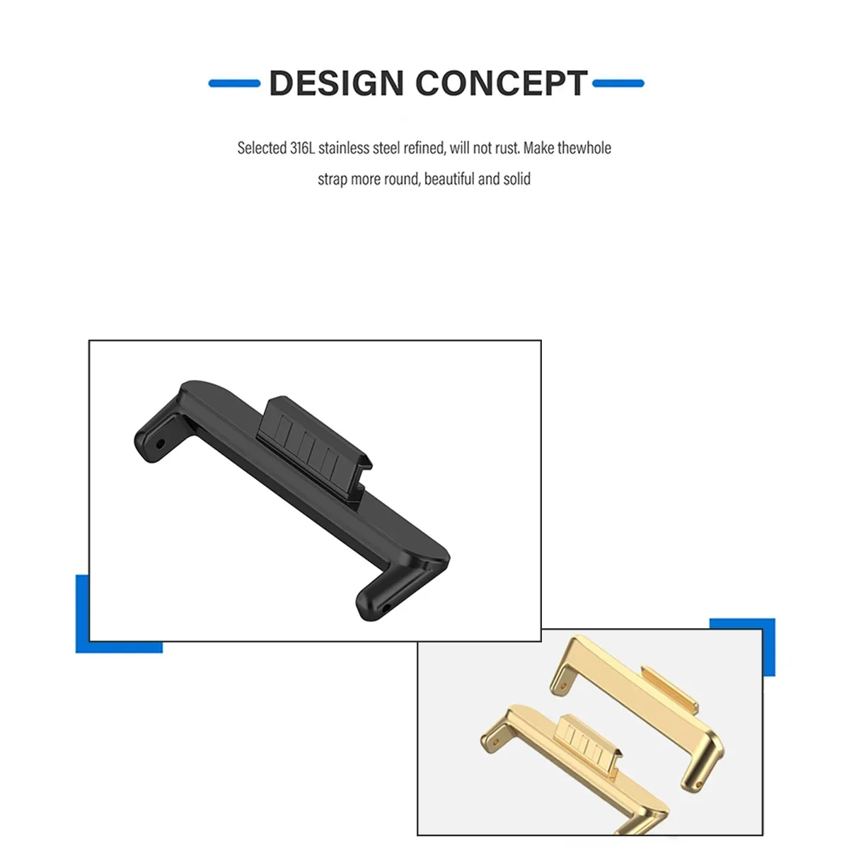 20mm 22mm 1Pair Adapter for Hu – Watch Band Connector Bewertung und Preis