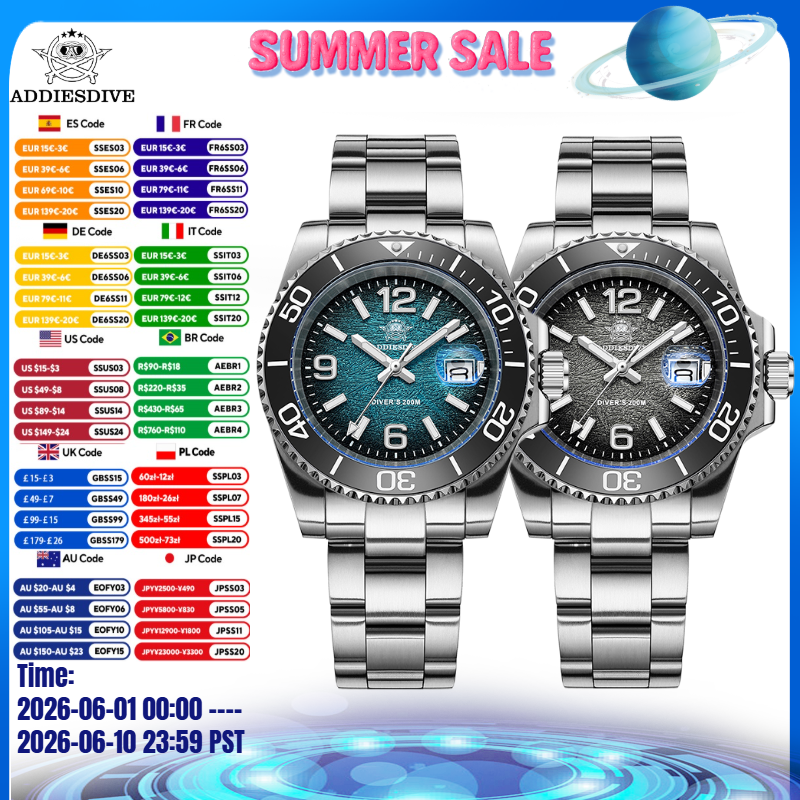 ADDIESDIVE 41mm Men Diving Wat – Accessories With Watch Bewertung und Preis