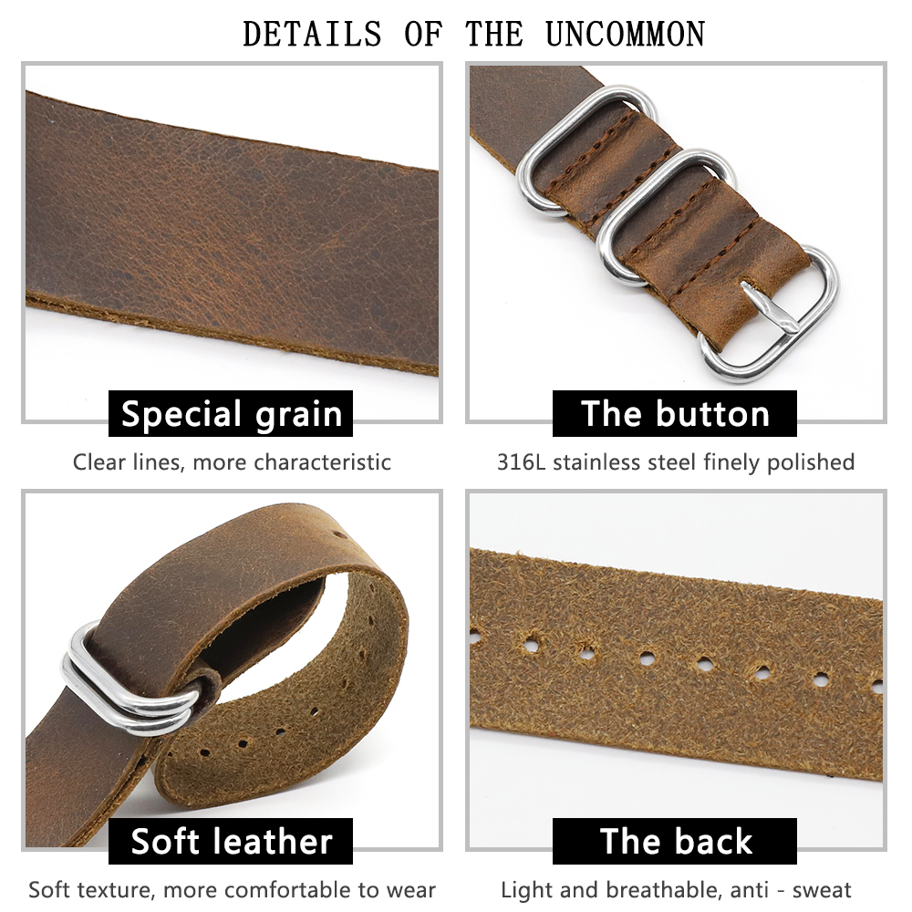 Genuine Leather Watch Band 18m – Nylon Nato Strap Bewertung und Preis