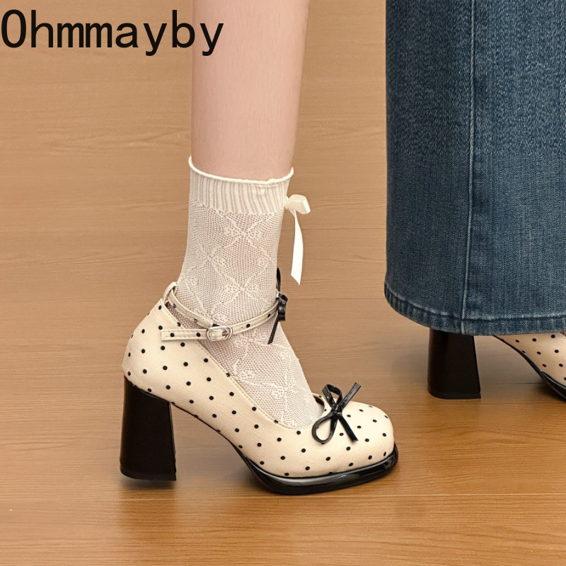 Platform Thick Heel Women Mary – Leather Classic Strap Bewertung und Preis