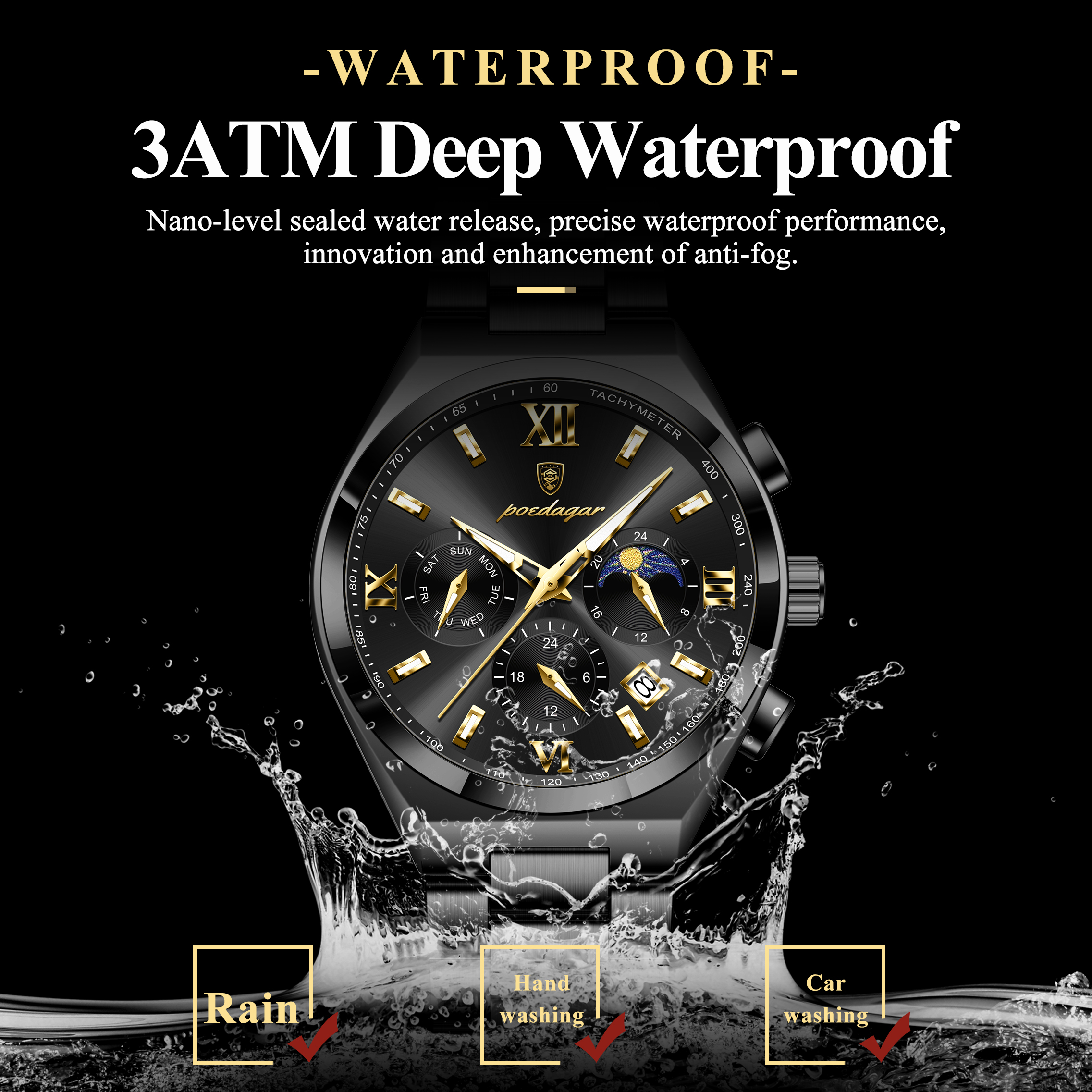 POEDAGAR Fashion Luxury Man Wr – Smartwatch Nexus Bewertung und Preis