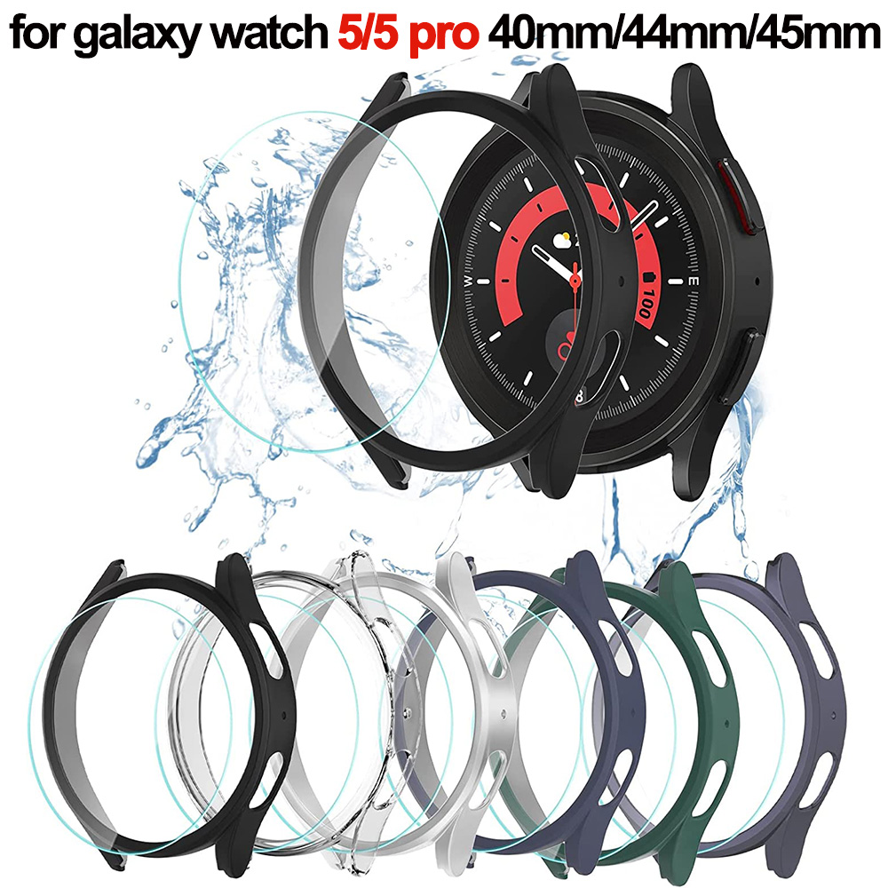 Cover+Tempered Glass for Samsu – Accessories For Galaxy Watch 5 Bewertung und Preis