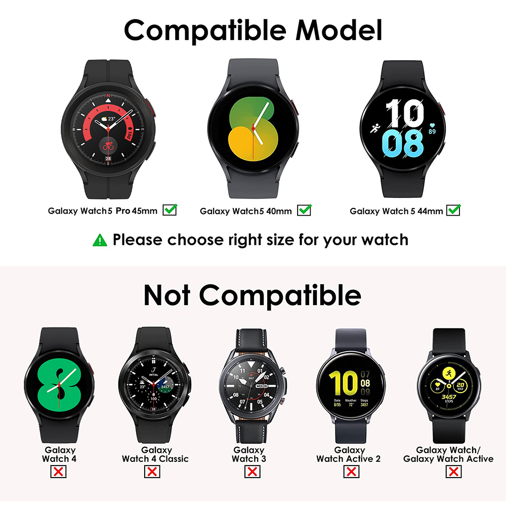 Cover+Tempered Glass for Samsu – Accessories For Galaxy Watch 5 Bewertung und Preis