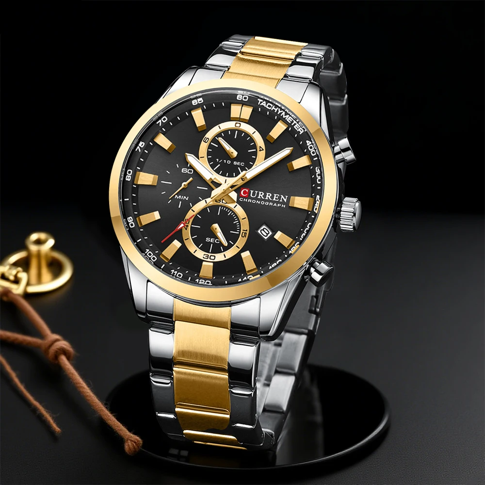 CURREN Casual Quartz Chrono Sp – Accessories With Watch Bewertung und Preis