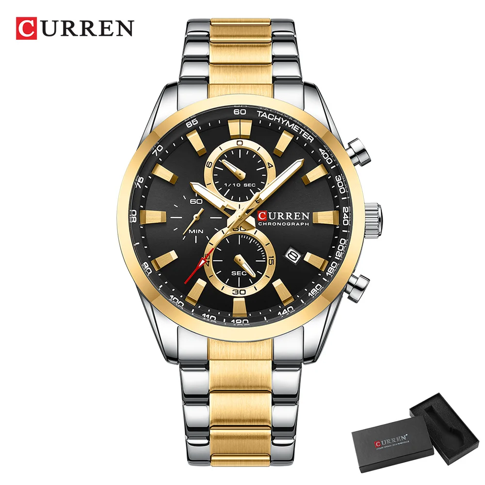 CURREN Casual Quartz Chrono Sp – Accessories With Watch Bewertung und Preis