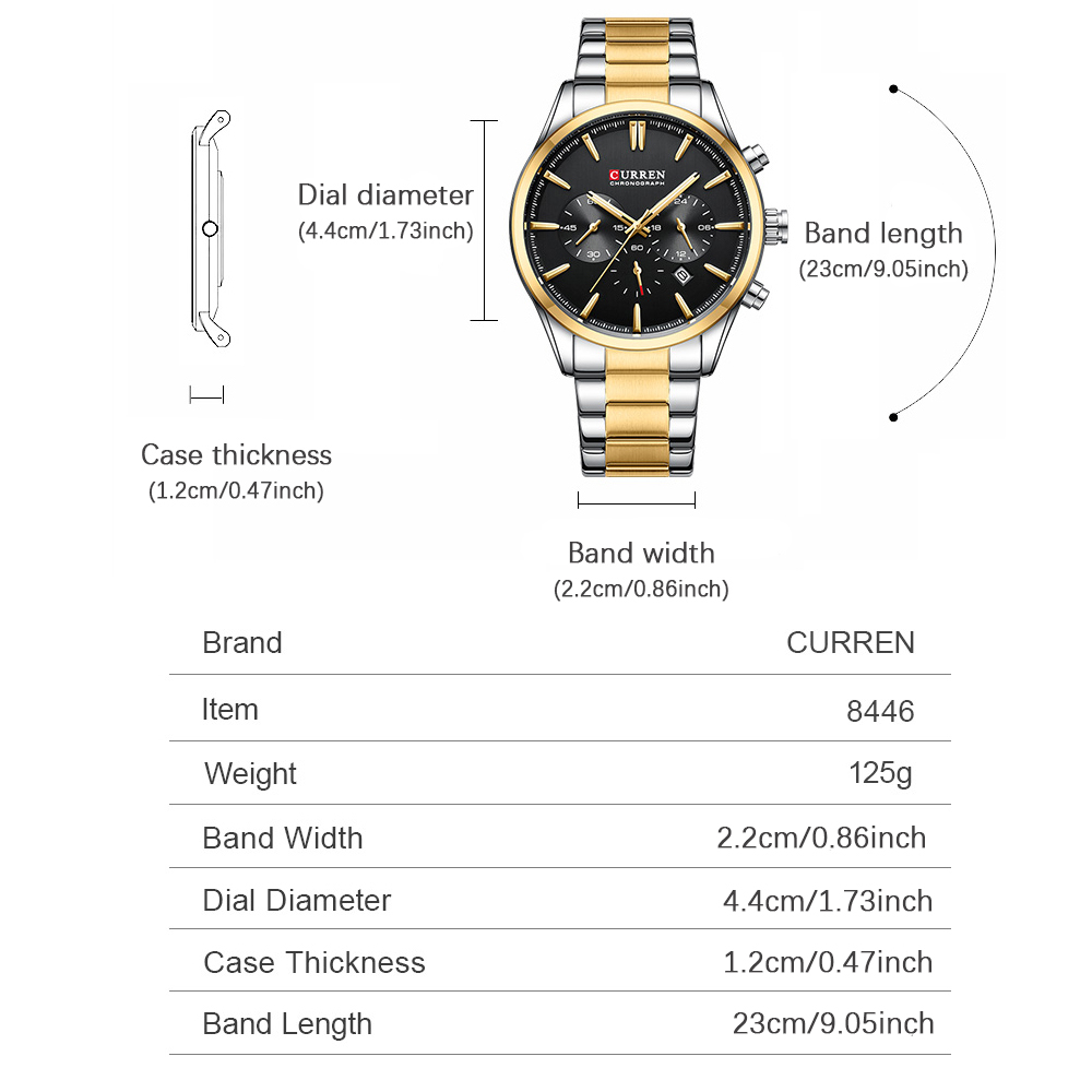 CURREN Casual Quartz Chrono Sp – Accessories With Watch Bewertung und Preis