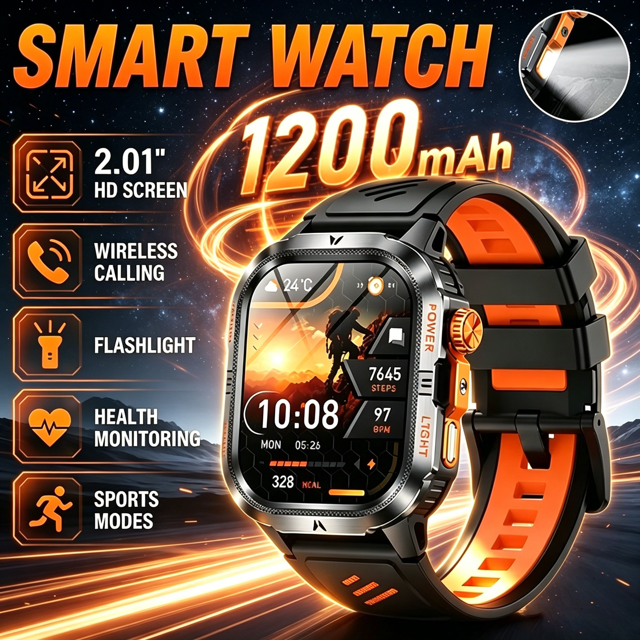 2026 Rugged Military Smart Wat – Smartwatch M Active Bewertung und Preis