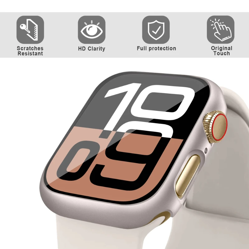 1-2pcsGlass+Cover For Apple Wa – Smartwatch Band Accessories Bewertung und Preis
