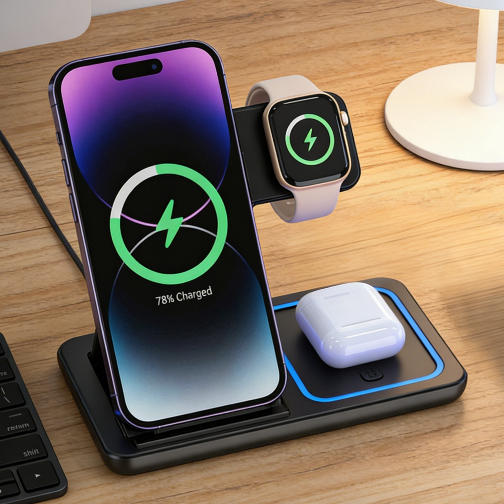 Foldable 3 in 1 Wireless Charg – Wireless Charger Watch Bewertung und Preis