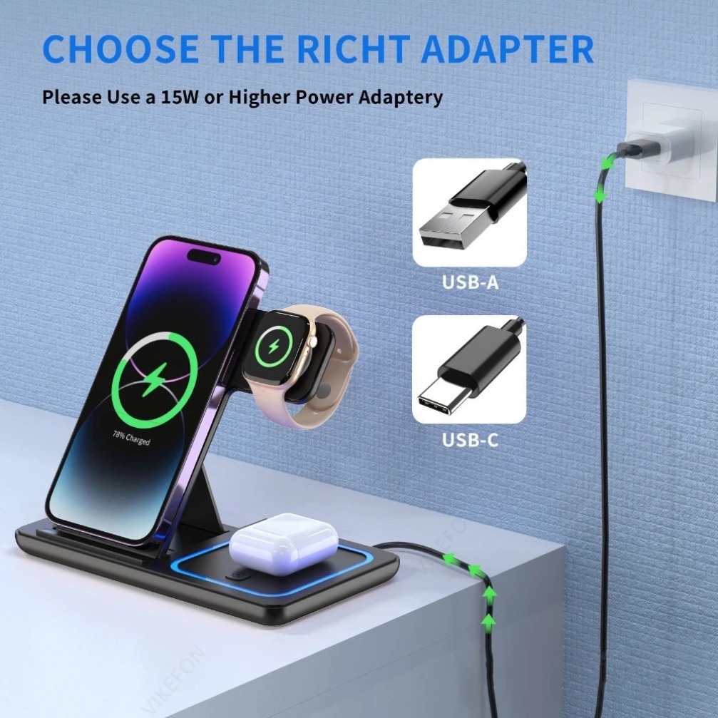 Foldable 3 in 1 Wireless Charg – Wireless Charger Watch Bewertung und Preis