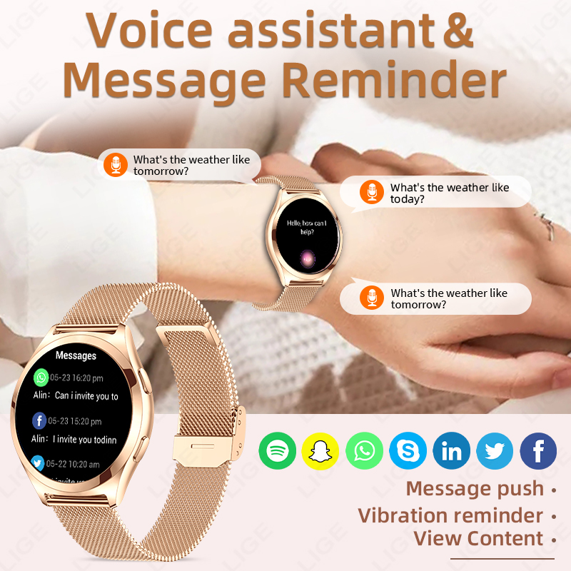 LIGE Luxury Smart Watch For Wo – Smartwatch Custom Bewertung und Preis