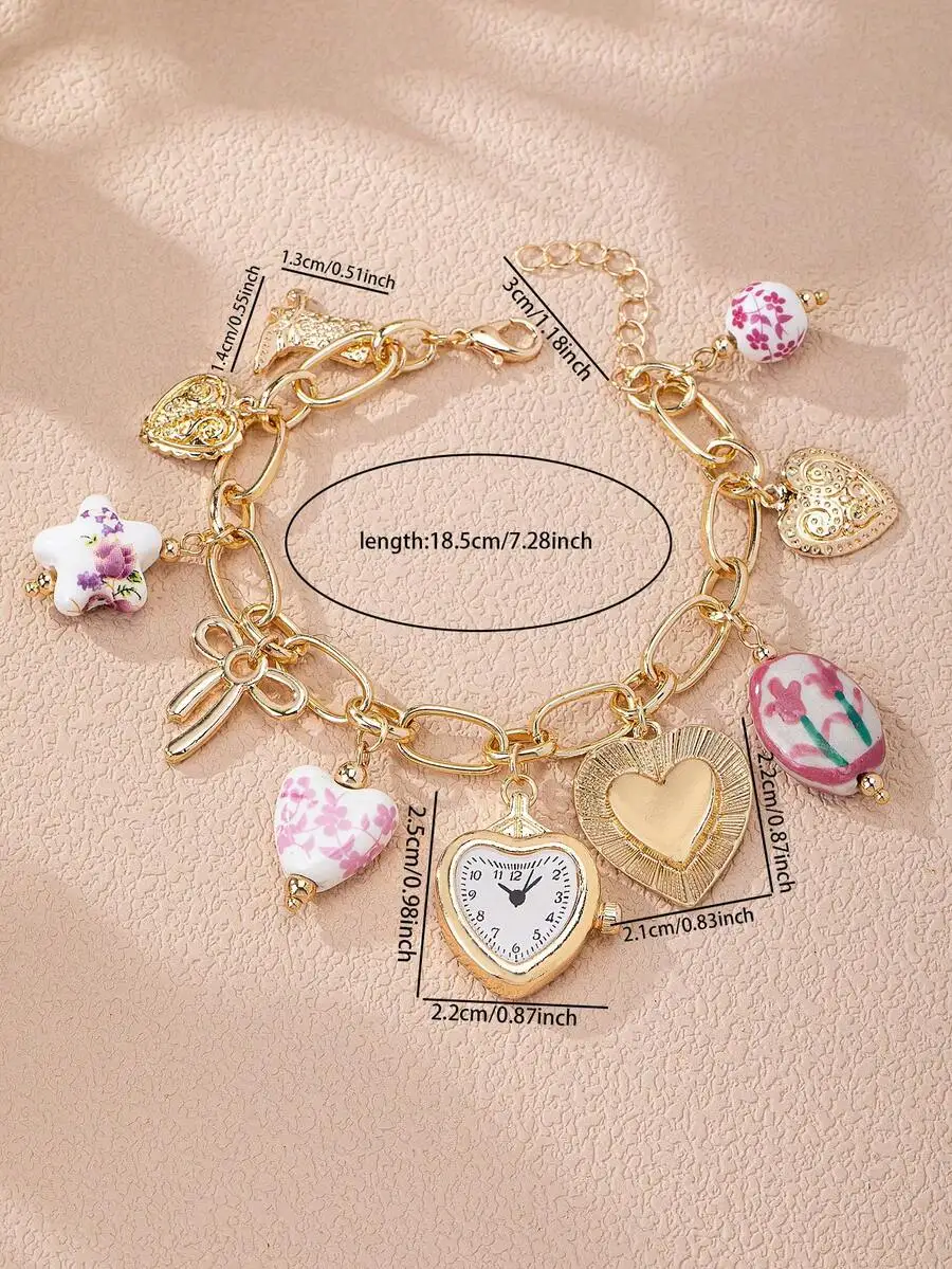 Handmade Floral Porcelain Char – Ceramic Link Bracelet Bewertung und Preis