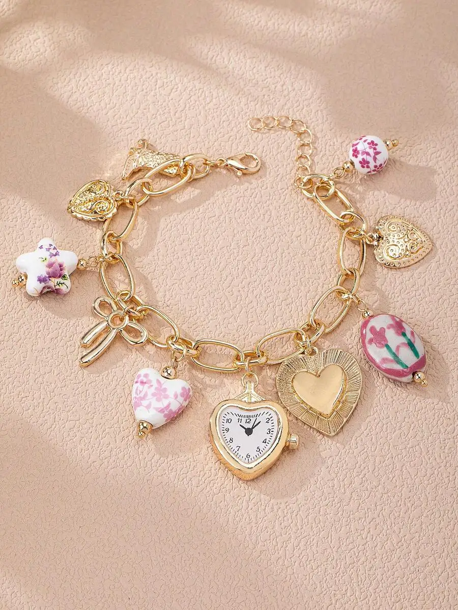 Handmade Floral Porcelain Char – Ceramic Link Bracelet Bewertung und Preis