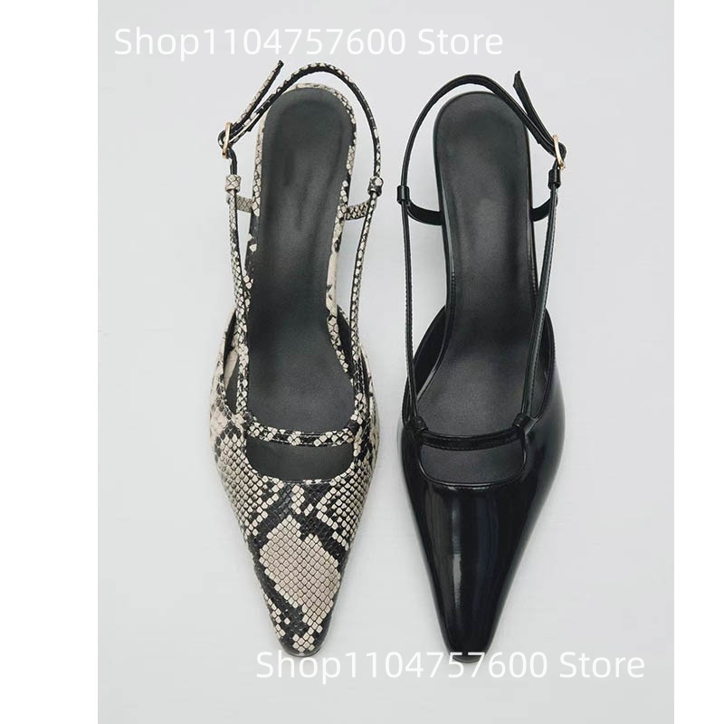 Women's Slingback Pointed Toe  – Leather Classic Strap Bewertung und Preis