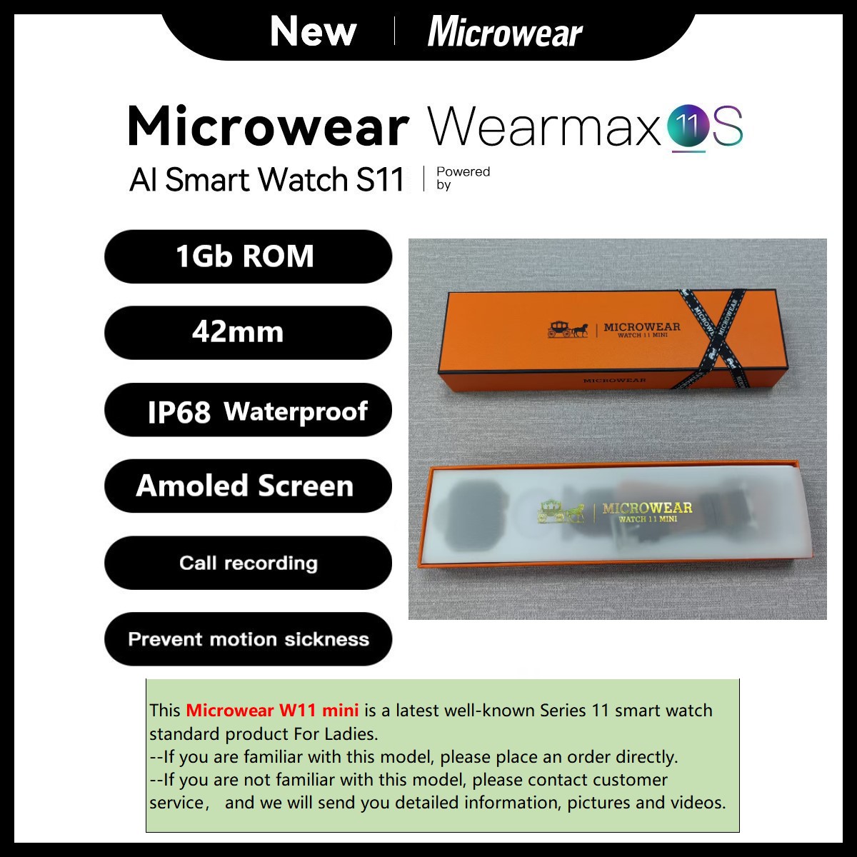Microwear W11mini Watch11 Mini – Smartwatch M Active Bewertung und Preis