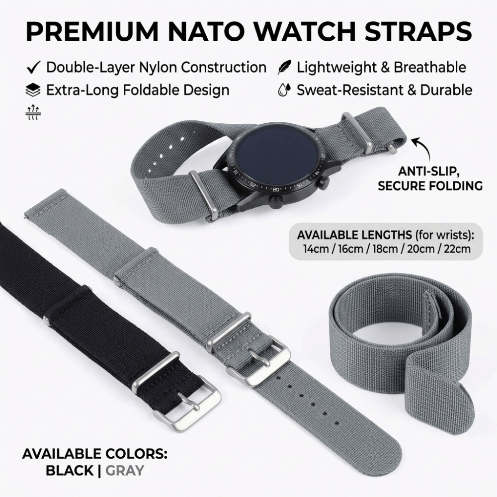 14/16/18/20/22mm NATO Watch Ba – Nylon Nato Strap Bewertung und Preis