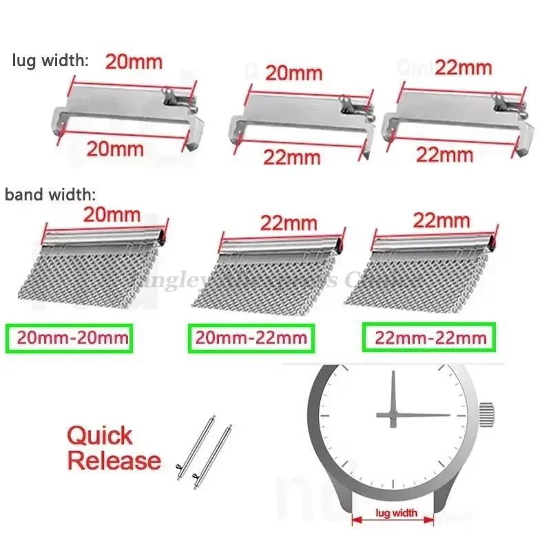 2pcs Watch Band Adapters 20mm  – Watch Band Connector Bewertung und Preis